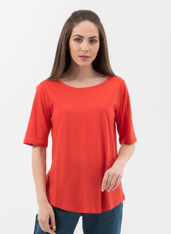 T-Shirt Halflange Mouwen Rood from Shop Like You Give a Damn