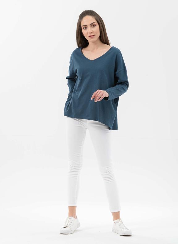 Top V-Hals Navy from Shop Like You Give a Damn