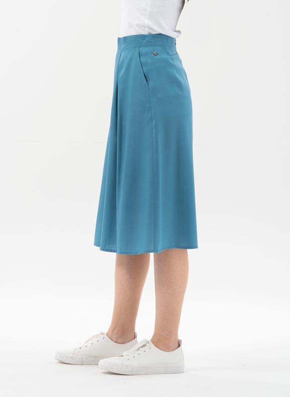 Geplooide Midi-Rok Blauw from Shop Like You Give a Damn