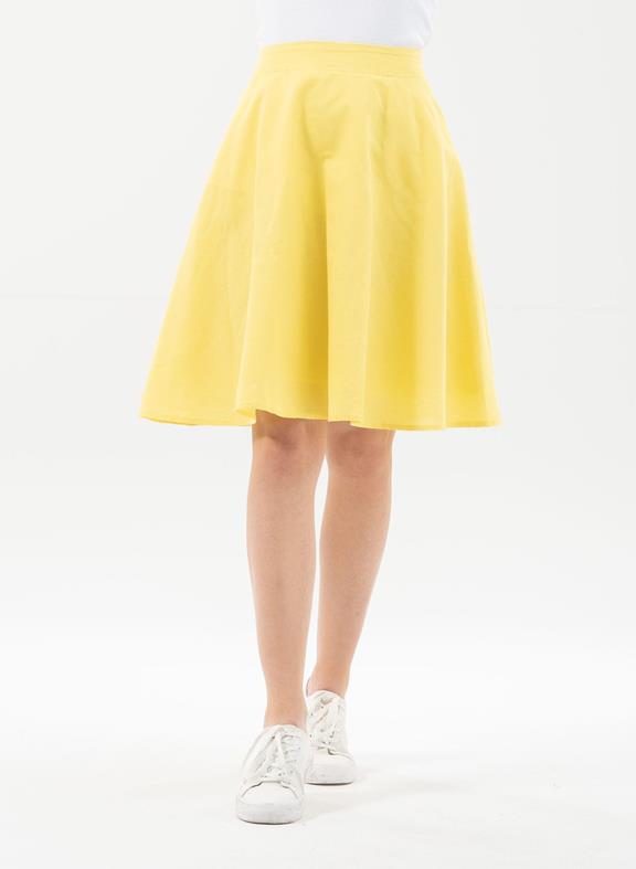 Flared Midi Skirt Yellow from Shop Like You Give a Damn