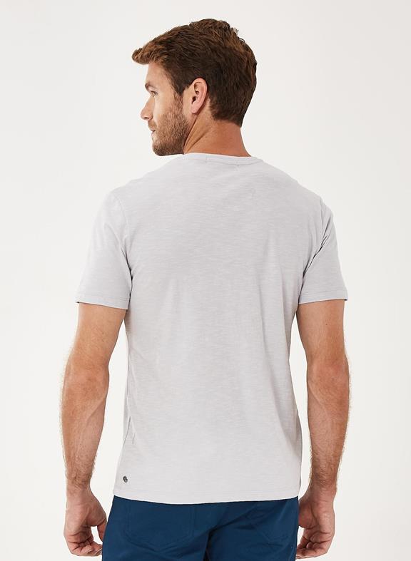 Basic V-Neck T-Shirt Light Grey 3