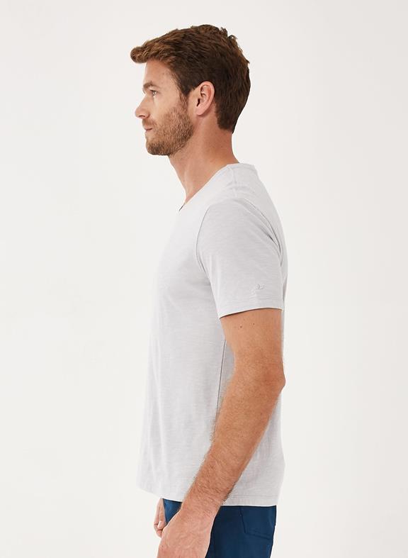 Basic V-neck T-Shirt Light Grey 4