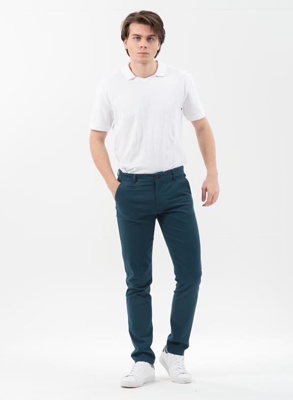 Slim Chino Broek Navy from Shop Like You Give a Damn