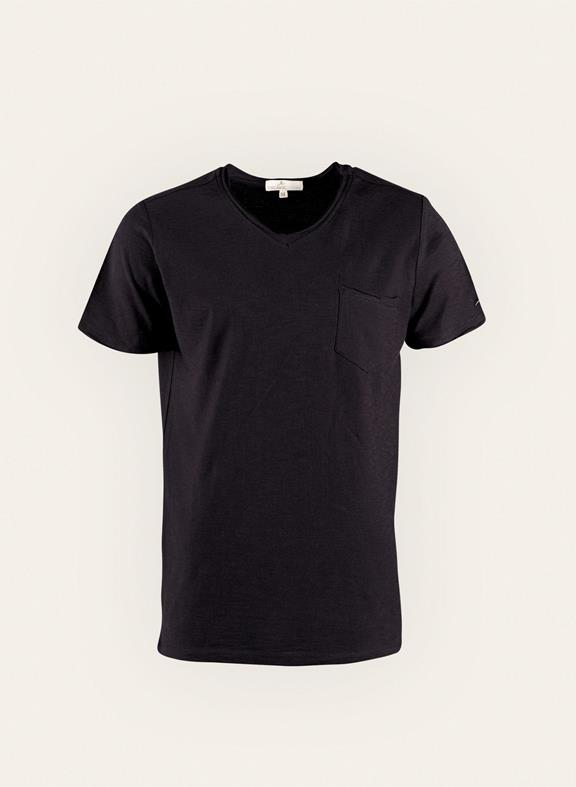 T-Shirt Brusttasche Schwarz 5