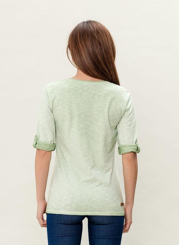 3/4 Sleeve T-Shirt Light Green from Shop Like You Give a Damn