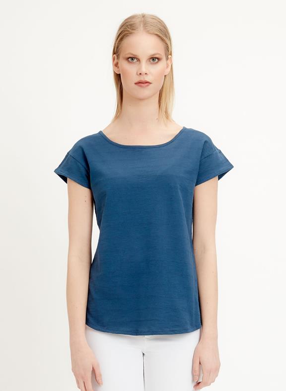 T-Shirt Biologisch Katoen Donkerblauw van Shop Like You Give a Damn