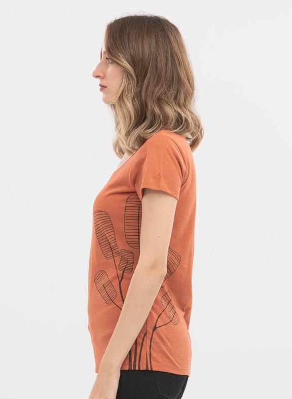 T-Shirt Aus Bio-Baumwolle Mit Aufdruck Orange 4