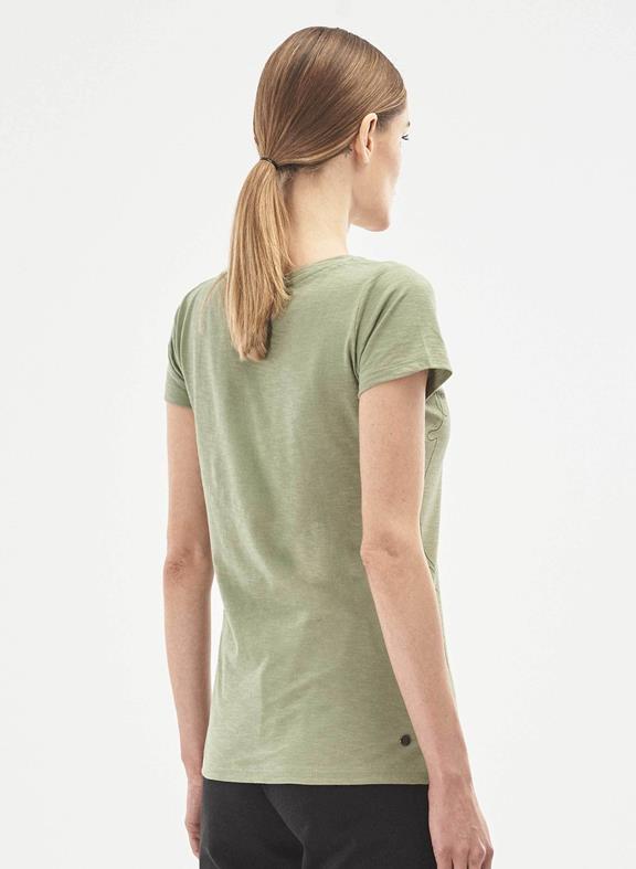 T-Shirt Bio-Baumwolle Aufdruck Grün 4