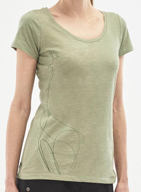T-Shirt Bio-Baumwolle Aufdruck Grün 5