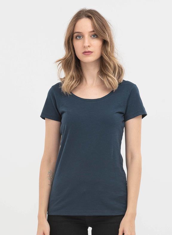 Basic T-Shirt Bio-Katoen Donkerblauw van Shop Like You Give a Damn
