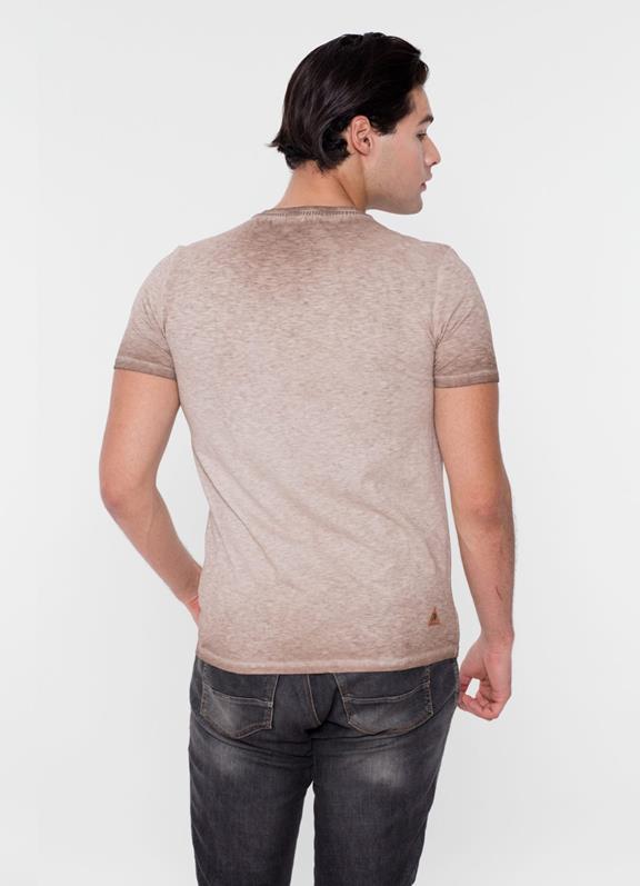 T-Shirt Aus Bio-Baumwolle Mit Aufdruck Braun 3