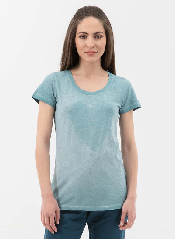 T-shirt Organic Cotton Print Blue from Shop Like You Give a Damn