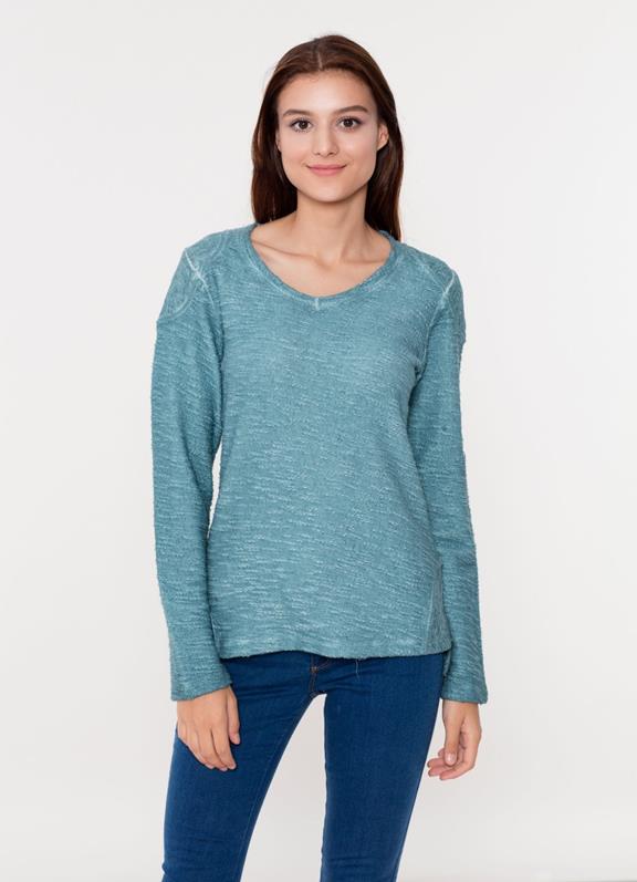 Top Long Sleeves Blue via Shop Like You Give a Damn