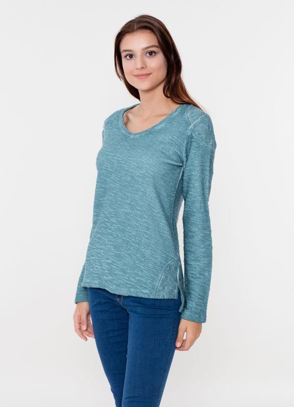 Top Long Sleeves Blue from Shop Like You Give a Damn