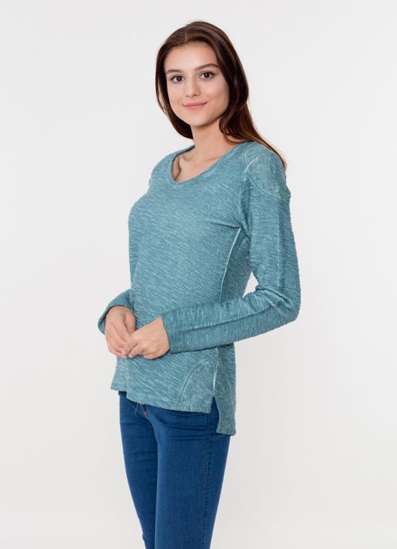 Top Long Sleeves Blue from Shop Like You Give a Damn