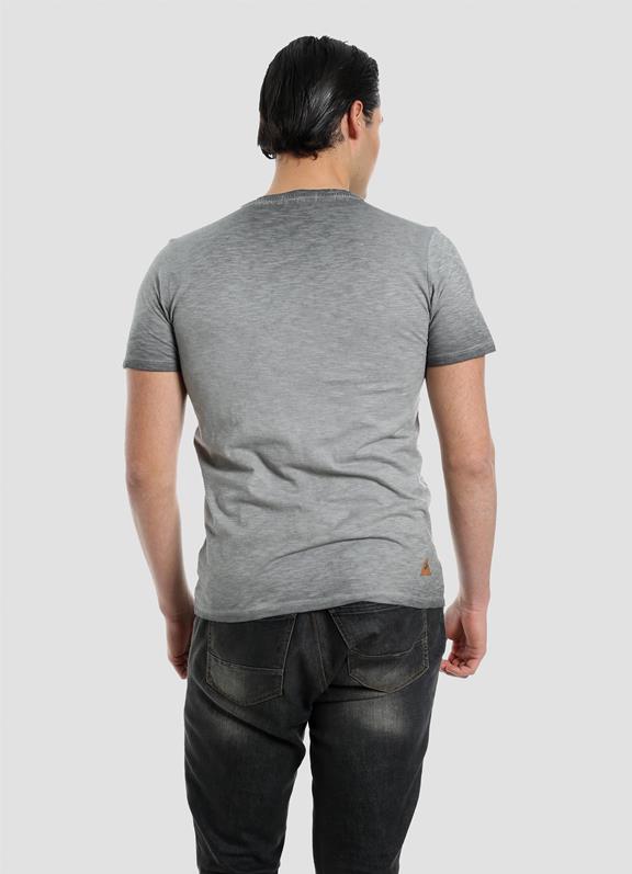 T-Shirt Bio-Baumwolle Druck Grau 3