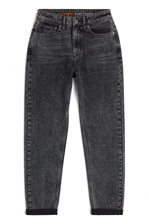 Nora Loose Tapered Jeans Donkergrijs 7