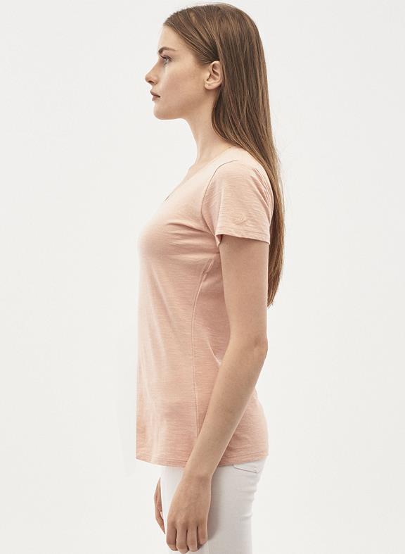T-Shirt V-Neck Sand Pink 2