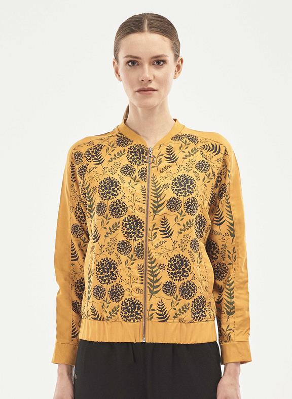 Bomber Jacket Flowers Yellow from Shop Like You Give a Damn