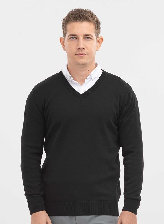 Sweater V-Neck Black 1