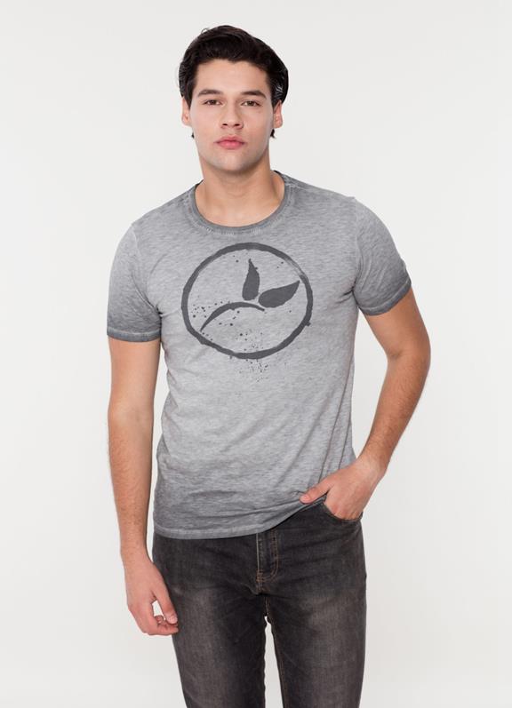 T-Shirt Logo Grijs via Shop Like You Give a Damn