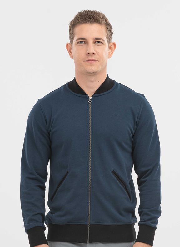 Bomber Jacket Sweatshirt Navy via Shop Like You Give a Damn