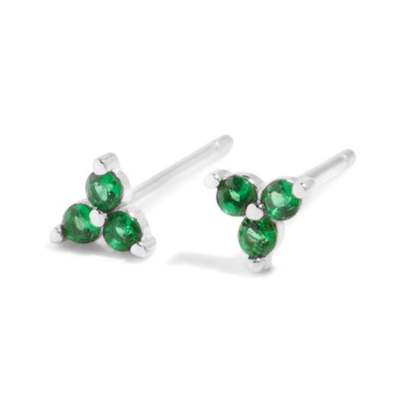Le Clou Sally Vert - Argent Sterling 1