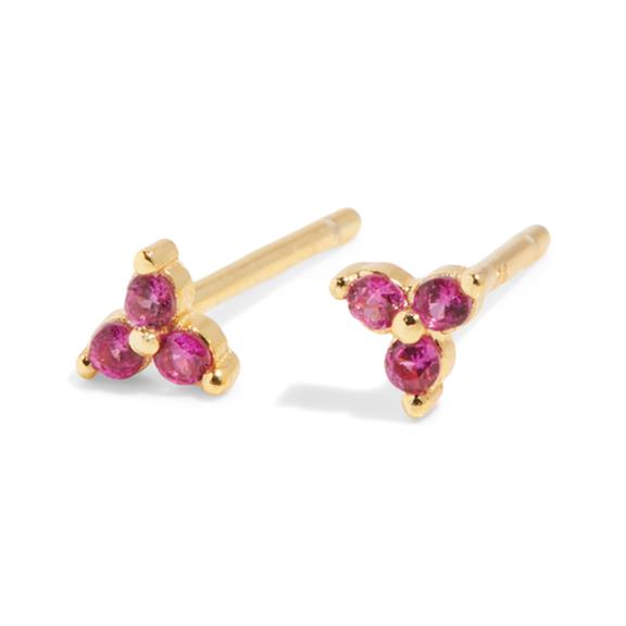 The Sally Stud Earring Pink 18k Gold Plated 1