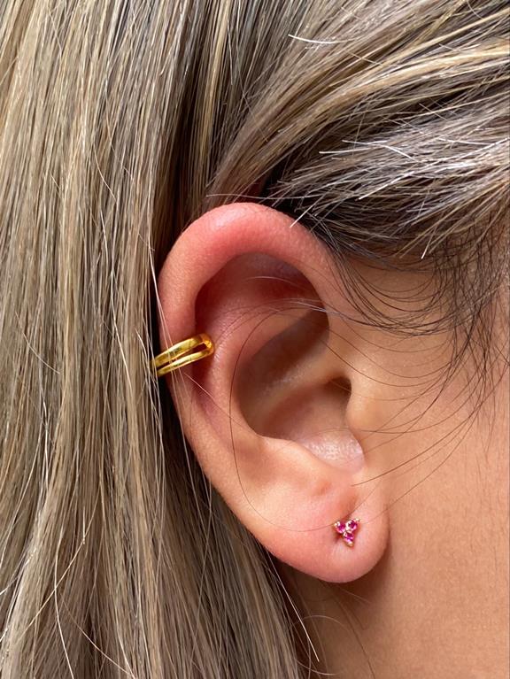 The Sally Stud Earring Pink 18k Gold Plated 2