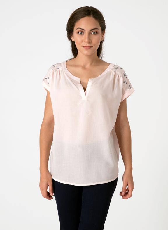 Blouse V-Neck Light Pink from Shop Like You Give a Damn