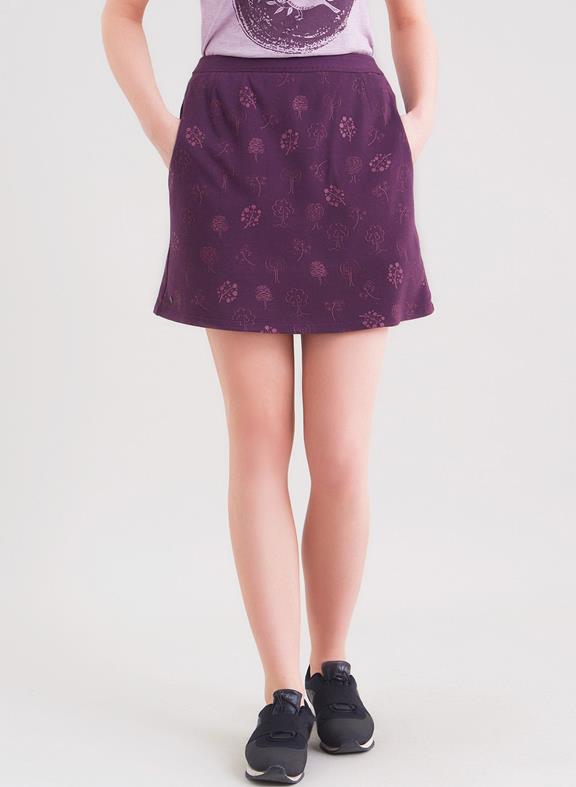 Short Skirt Flower Purple 1