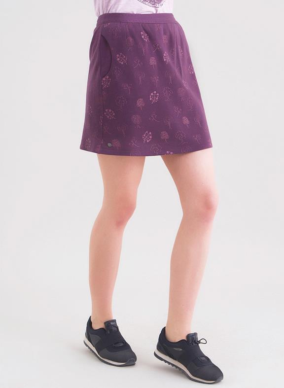 Short Skirt Flower Purple 2