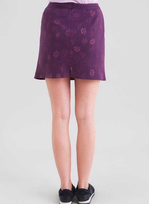 Short Skirt Flower Purple 3