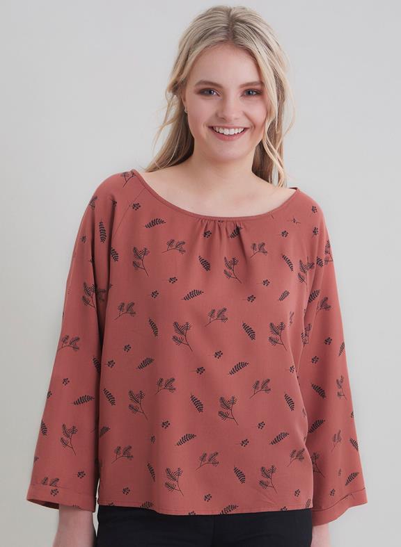 Blouse Leaf Terracotta from Shop Like You Give a Damn