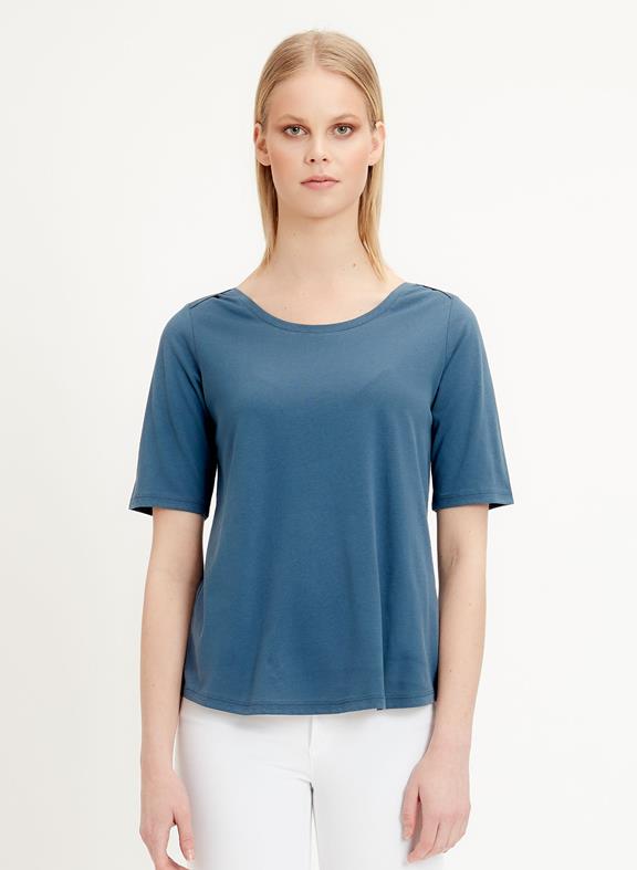 T-Shirt Tencel Katoenmix Blauw van Shop Like You Give a Damn