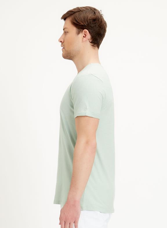 Basic V-neck t-shirt Light Sage 2