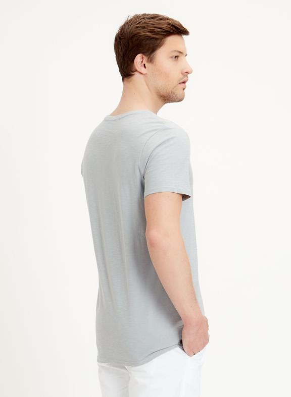 Basic V-neck t-shirt Grey 3