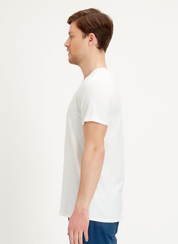 Basic V-neck t-shirt White 2