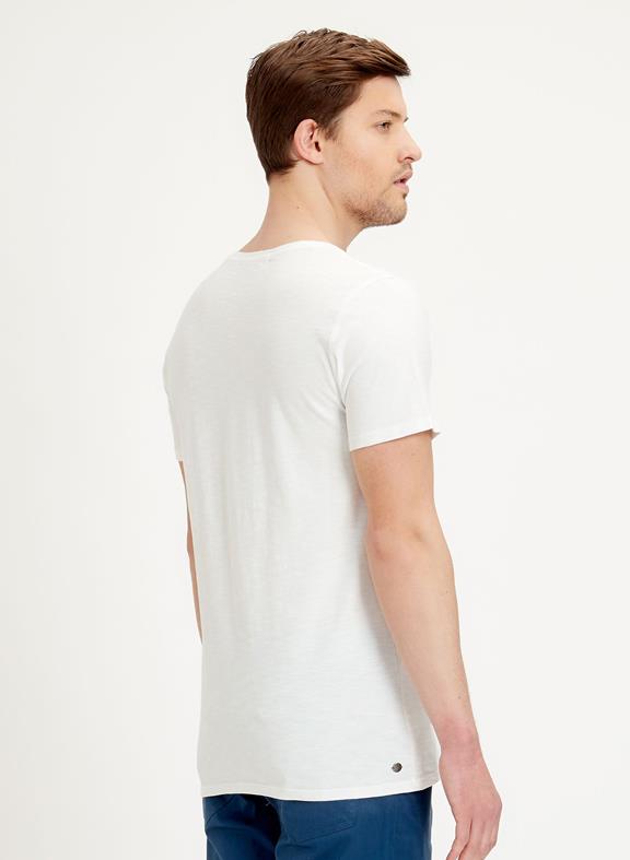 Basic V-neck t-shirt White 3