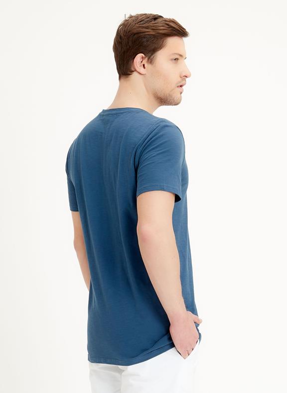 Basic V-neck t-shirt Deep Blue 3
