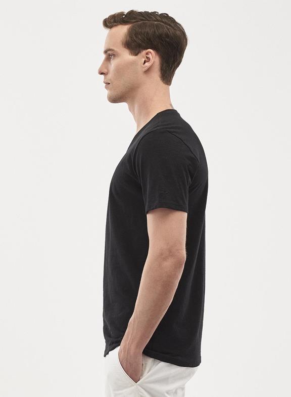 Basic V-neck t-shirt Zwart 2