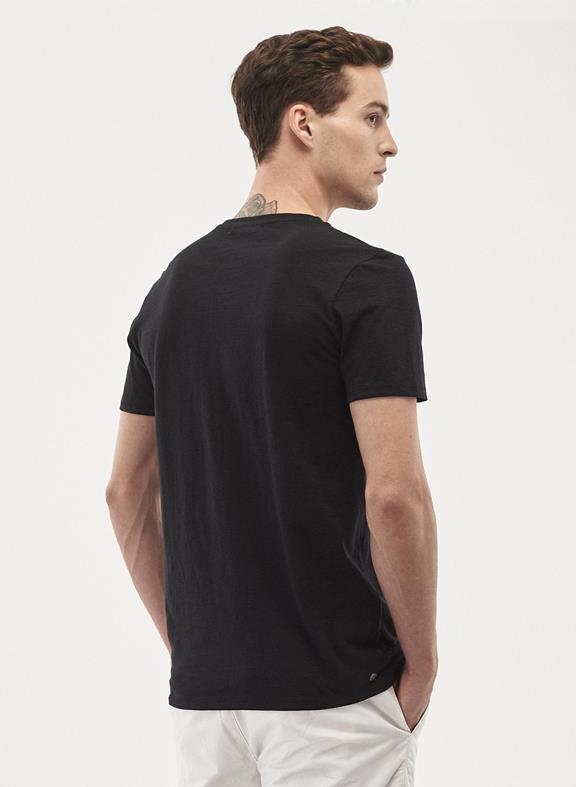 Basic V-neck t-shirt Zwart 3