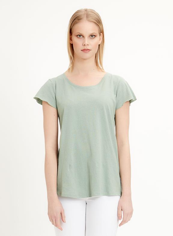 T-Shirt Linen Blend Sage via Shop Like You Give a Damn