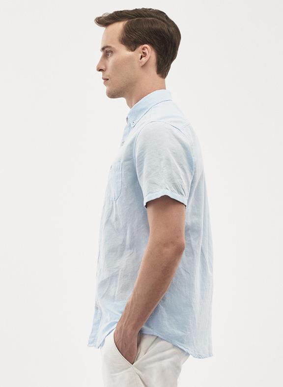 Hemd Leinen Mix Blau 2