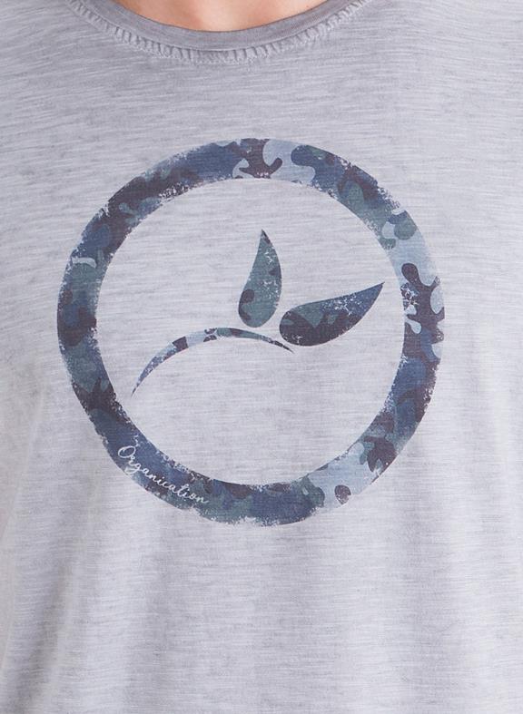 T-Shirt With Logo Print Grey 4