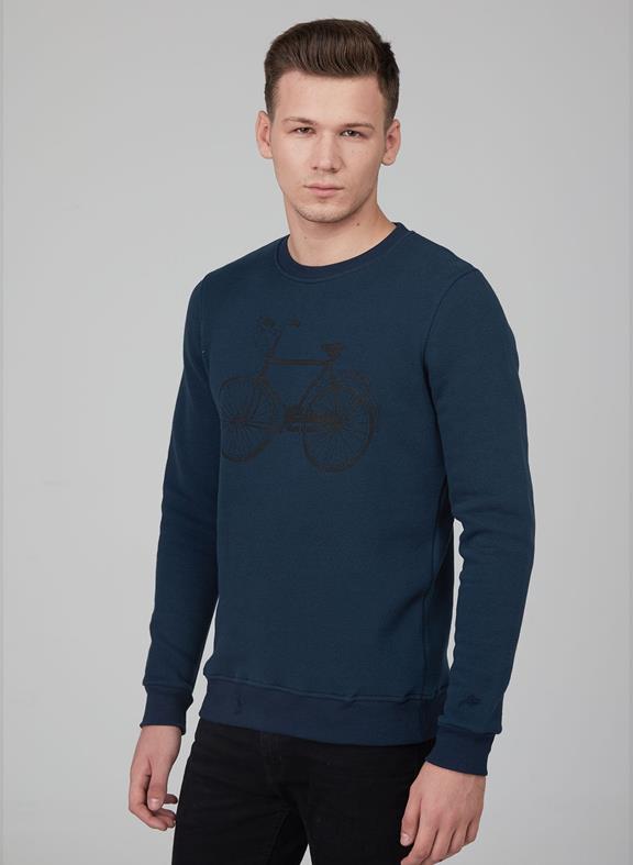 Sweatshirt Marineblauw Fiets 2