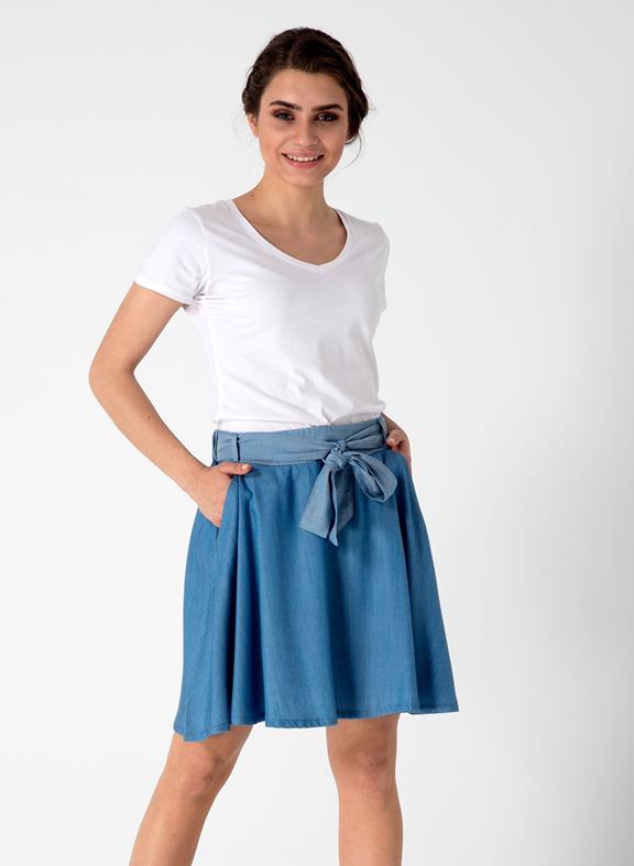 Tencelâ¢ Denim Skirt With Pockets from Shop Like You Give a Damn