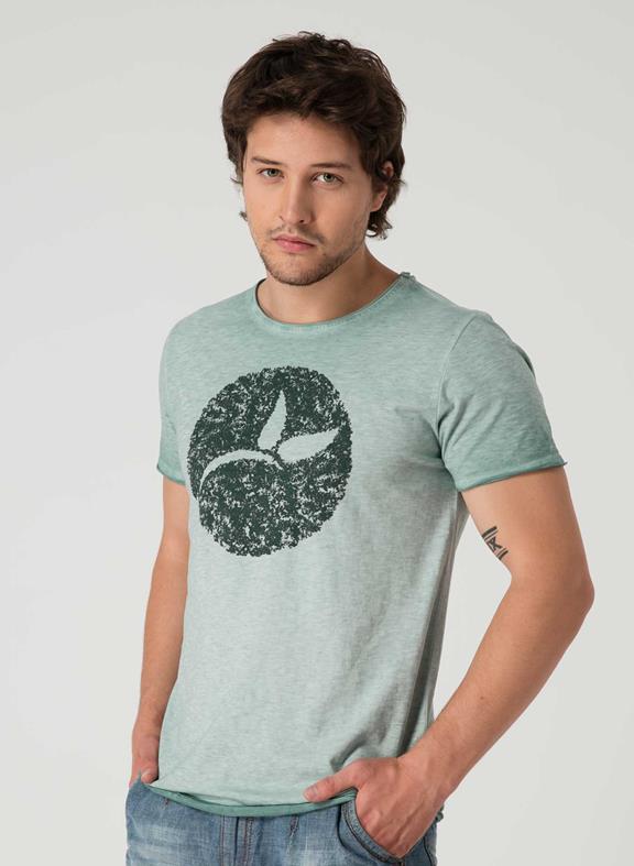 T-Shirt Logo Print Mosgroen from Shop Like You Give a Damn