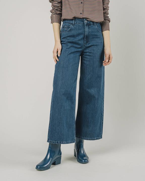 5 Pocket Wide Jeans Blau 1