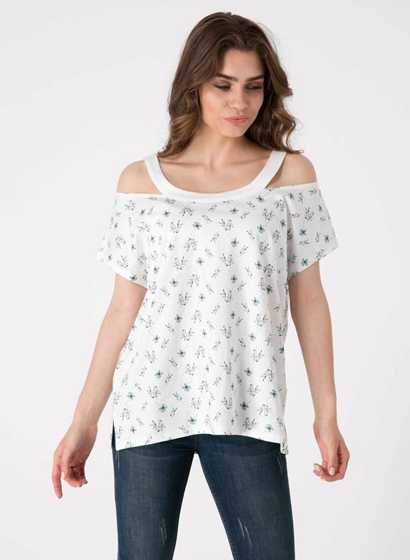 Off The Shoulder Top With All Over Print 1